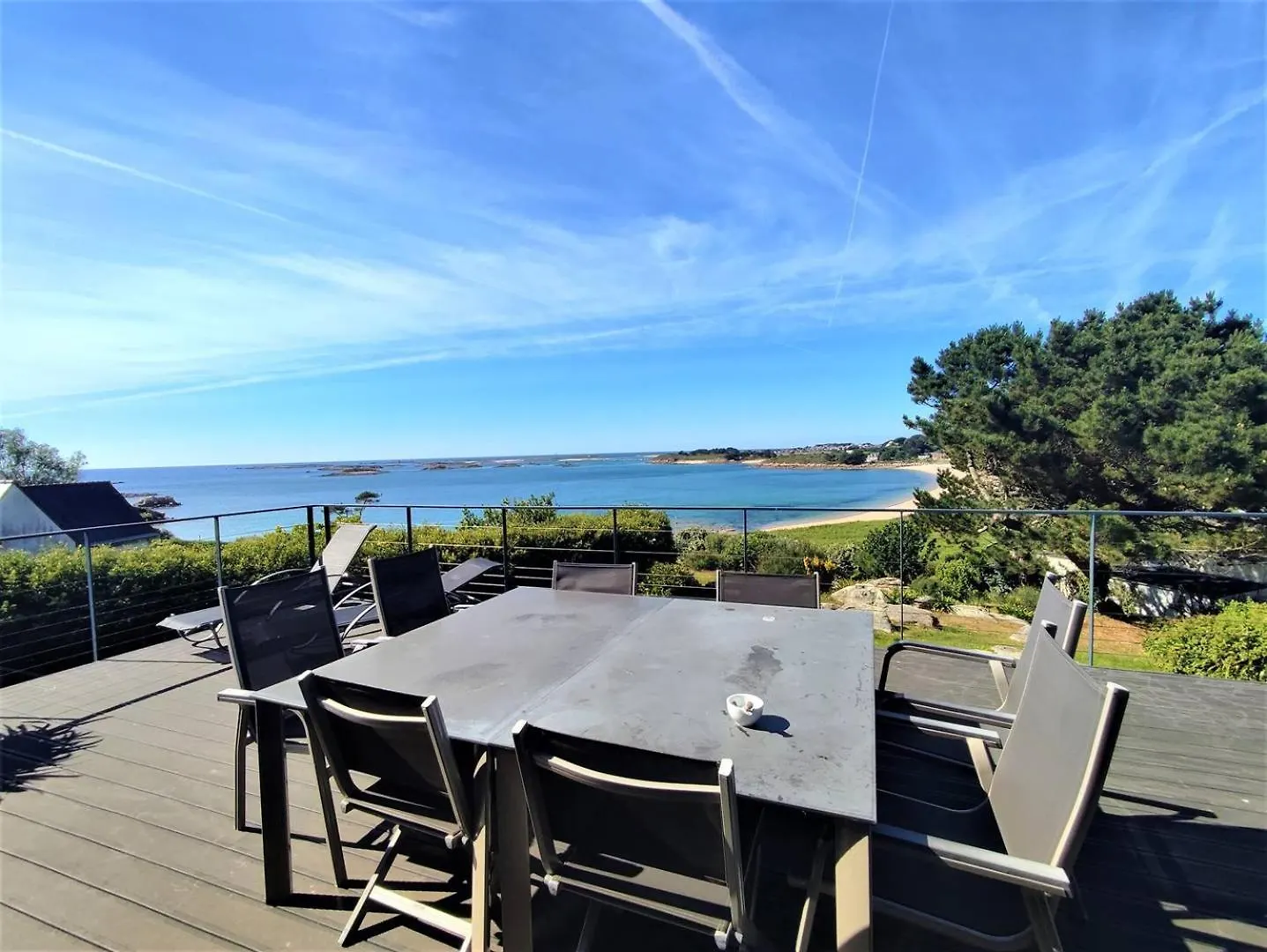 Villa Vue Mer Avec Terrasse De 50M2 Donnant Sur La Plage De Goas Treiz A Trebeurden Ref-674 צרפת